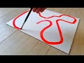 Grow your skills  abstract lines acrylic painting step by step for beginners  work 79