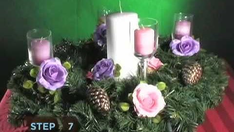 How To Make Easy Christmas Decor Advent Wreath with Candles
