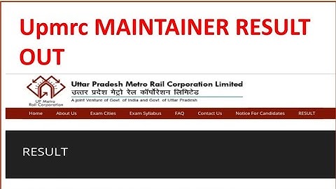 upmrc Maintainer result out