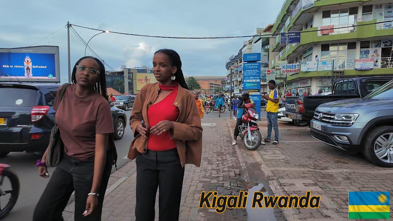 🇷🇼  Rwanda Kigali Full City Street Walking Tour In East Africa (4K Day To Nightlife Walking Tour)
