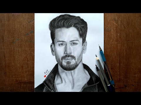 Baaghi 3 || Drawing Tiger Shroff 😍|| How To Draw Tiger Shroff || Sketching  - YouTube