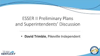 ESSER II Preliminary Plans - Pikeville Independent