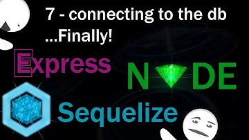 Nodejs and mysql using sequelize part 7 - database connection
