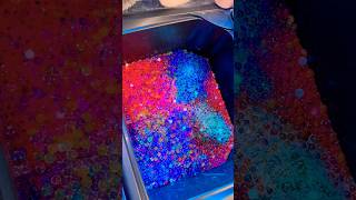 Aqua beads bleach reaction 😍🩷💜💚💙 #asmr #cleantok #shortsfeed #spongetok #shorts