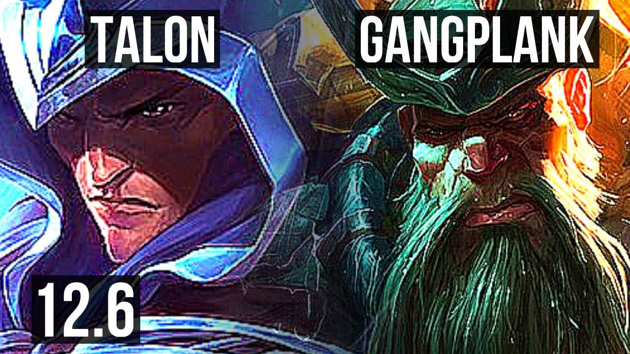 TALON vs GANGPLANK (TOP) | 9 solo kills, Legendary, 700+ games | KR Diamond | 12.6
