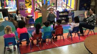 6/12/14 - Ava preschool circle time, singing goodbye song~