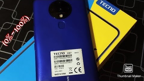 Tecno Spark 6 Full Battery Charging Test (0%-100%) HD