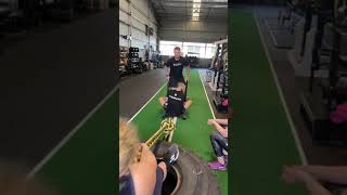 Strongman sled pull