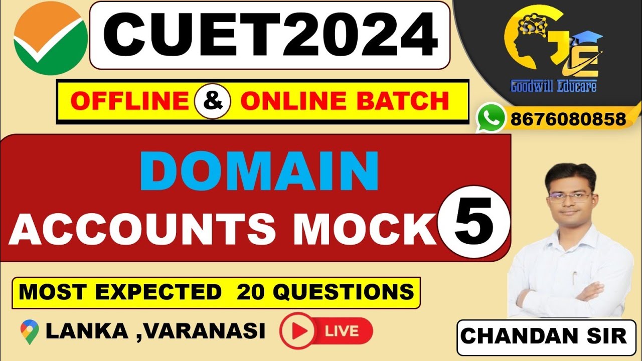 CUET 2024 | MOST REPEATED ACCOUNTS MCQs ( Concept + PYQs ) by CHANDAN ...
