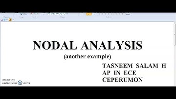 ECT205 NETWORK THEORY MODULE 1(nodal analysis 2)