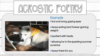 Acrostic Poetry - Google Slides