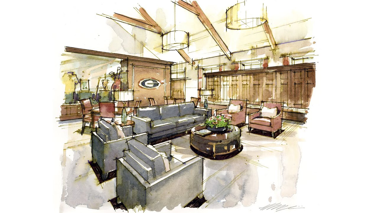 Interior Perspective Living Room Rendered Interior Perspective Living Room Rendered