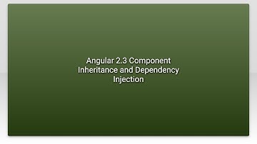 Angular 2.3 Component Inheritance and Dependency Injection