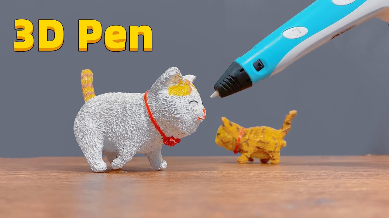 3D Pen | How to make a cat with a 3D pen - YouTube