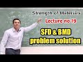 L 19 SFD and BMD problem solution