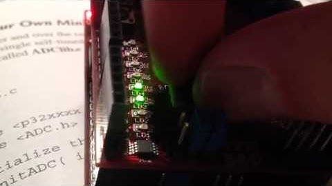 Potentiometer on ChipKit flashing LEDs