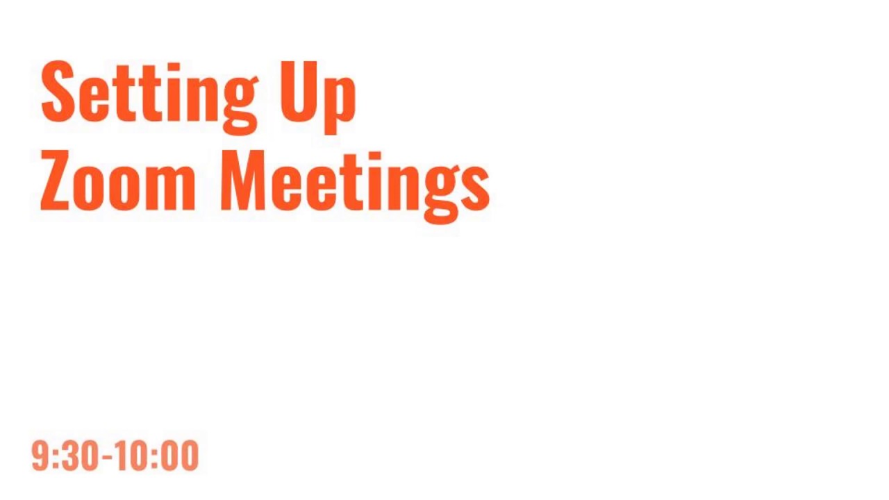 Setting Up a Zoom Meeting for Class and Office Hours - YouTube