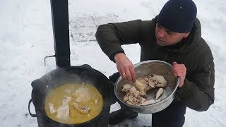 САЦИВИ В КАЗАНЕ НА КОСТРЕ САЦИВИ В КАЗАНЕ НА КОСТРЕ