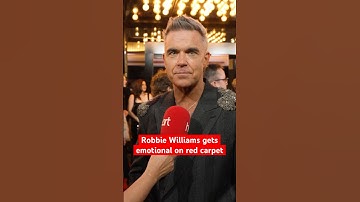 Robbie Williams gets emotional on the #betterman red carpet