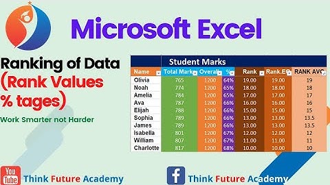 How to Rank Data Using Excel RANK Functions