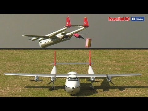 PARACHUTE CARGO DROP ! RC ELECTRIC 1950s Armstrong Whitworth AW.660 Argosy Cargo Transport