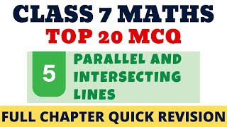 Best MCQ Class 7 Parallel and Intersecting Lines | I Ganita Prakash Class 7 Maths MCQ