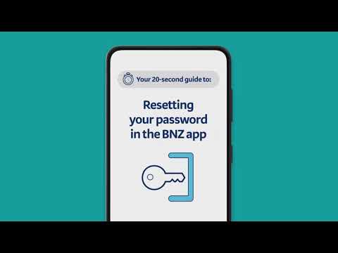 Resetting your password in the BNZ app