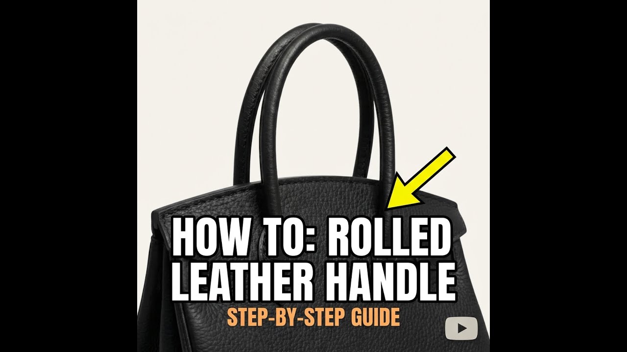 How to Make a Rolled Leather Handle for Handbags (Leatherworking Tutorial) | Jenn's Leathercraft