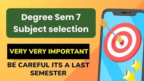 Subject Selection Degree sem 7 Mechanical GTU | very important to select proper subject