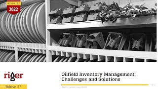 Oilfield Inventory Management | RigER webinar #117