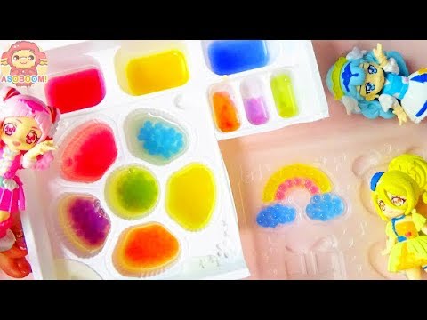 にじいろつぶつぶランドでプリキュアカラーのつぶつぶゼリーグミをつくっちゃお キッズ アニメ おもちゃ Asoboom Youtube