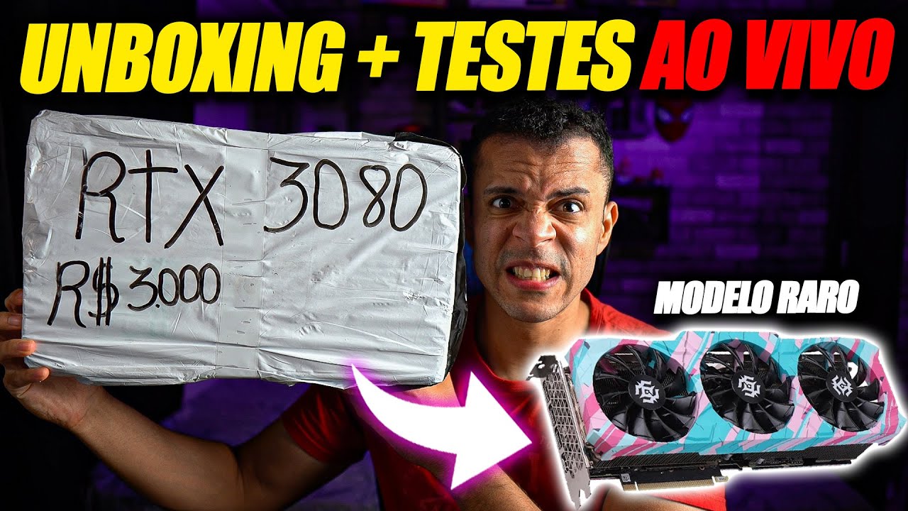 CHEGOU! RTX 3080 MODELO RARO COMPRADO NO ALIEXPRESS, PLACA LINDA DE MAIS (UNBOXING + TESTE)