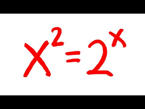 solving x^2=2^x with