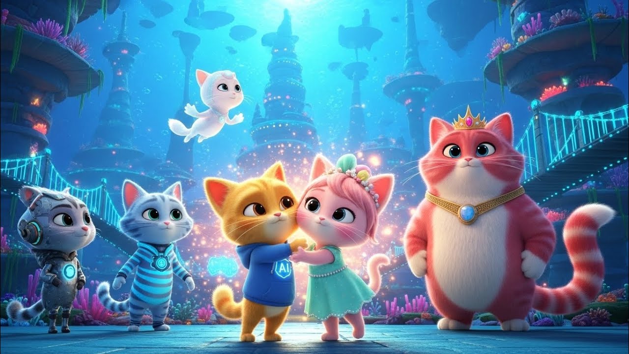 Ocean World Cat City Awakes! 🌊🐱 Magical 3D Trailer”