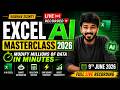 Vaibhav Sisinty Excel AI Masterclass 2026 | Modify Millions of Data in Minutes | Full Live Recording