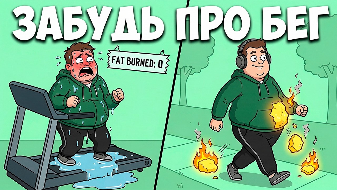 Почему обычная ходьба сжигает больше жира, чем тяжелый спорт? (Научное объяснение)
