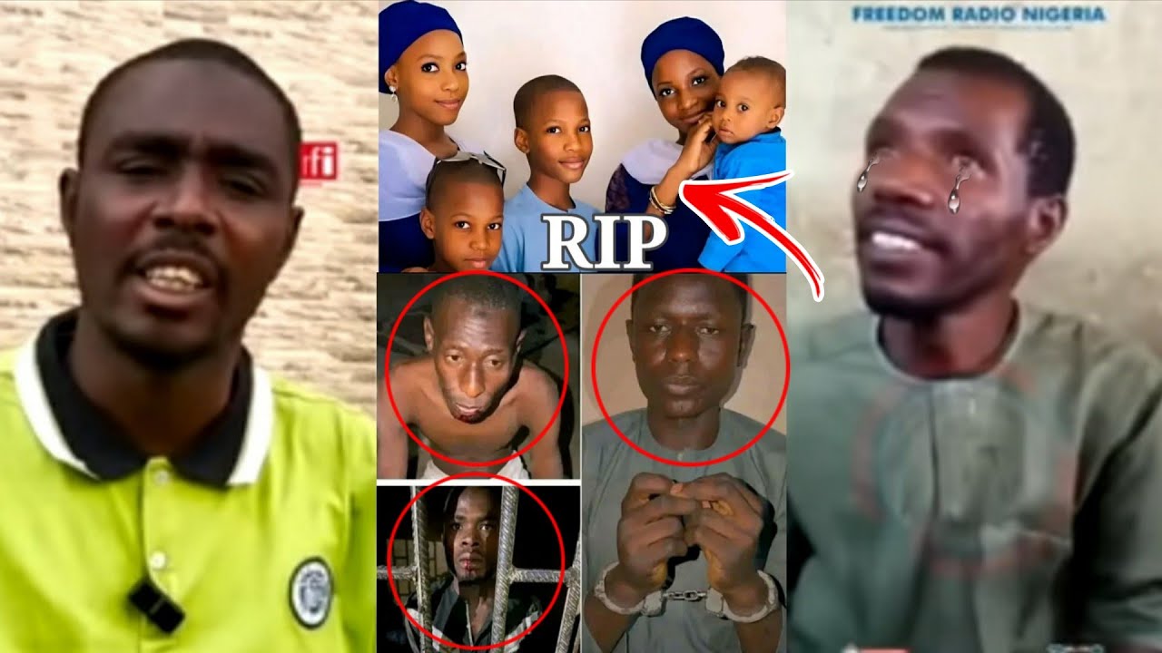 Муж женщины и её шестерых детей, убитых в Кано, разрыдался 😭 из-за убийства членов своей семьи.