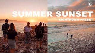 Warm Summer Sunset Pink Golden Hour | Free Lightroom Preset Tutorial for Mobile and Desktop CC screenshot 1