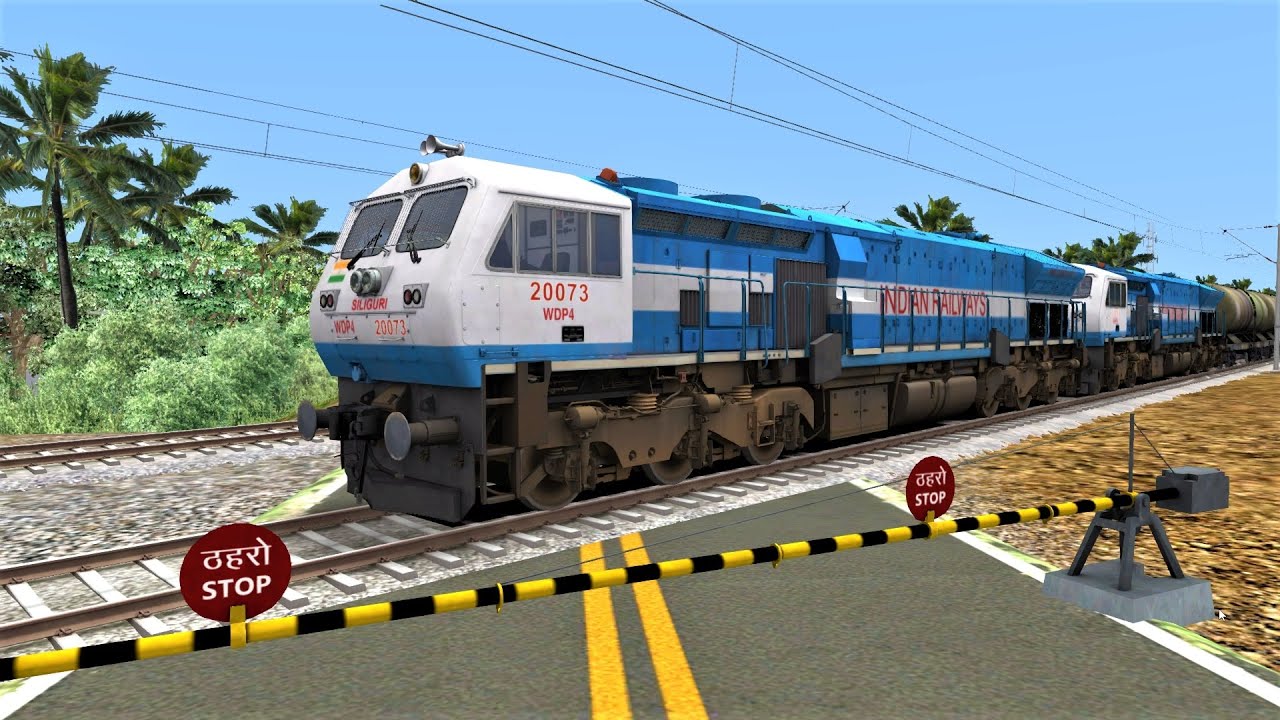 Longest Tanker Train Crossing at Unmanned level crossing | Train Simulator 2022