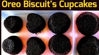 OREO BISCUIT'S CUPCAKES | How to make Oreo Biscuit's Chocolatey Cupcakes | Quick & Easy Oreo Cupcake