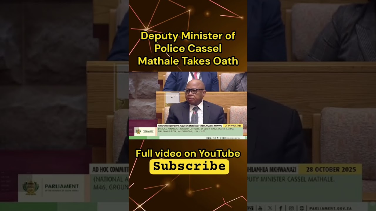 Deputy minister taking oath 