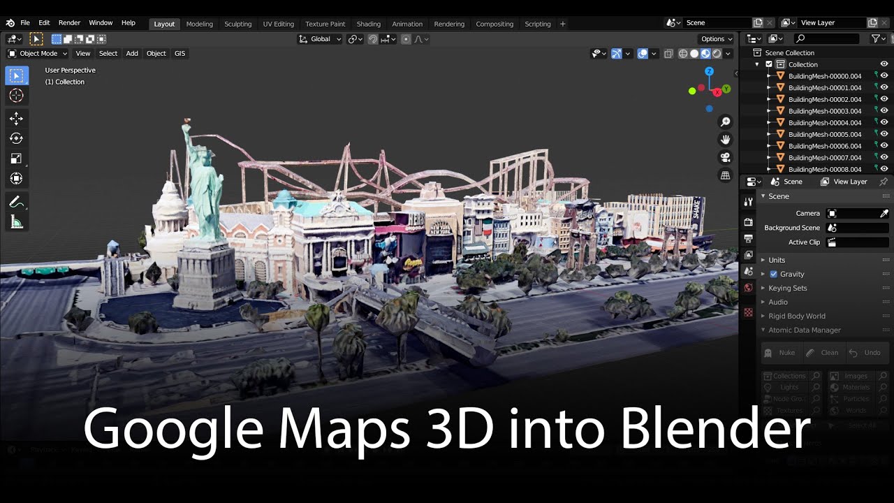 Google Maps 3D: Data into Blender - YouTube