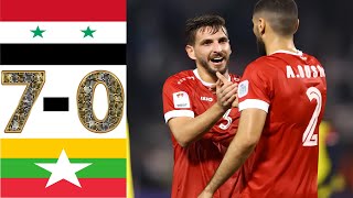 ملخص مباراة سوريا × ميانمار | مهرجان أهداف للنسور  | تصفيات كأس العالم 2026