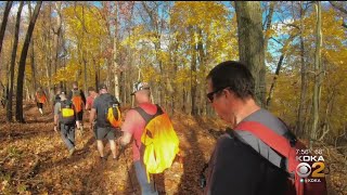 Group Of Veterans Walking For Suicide Awareness