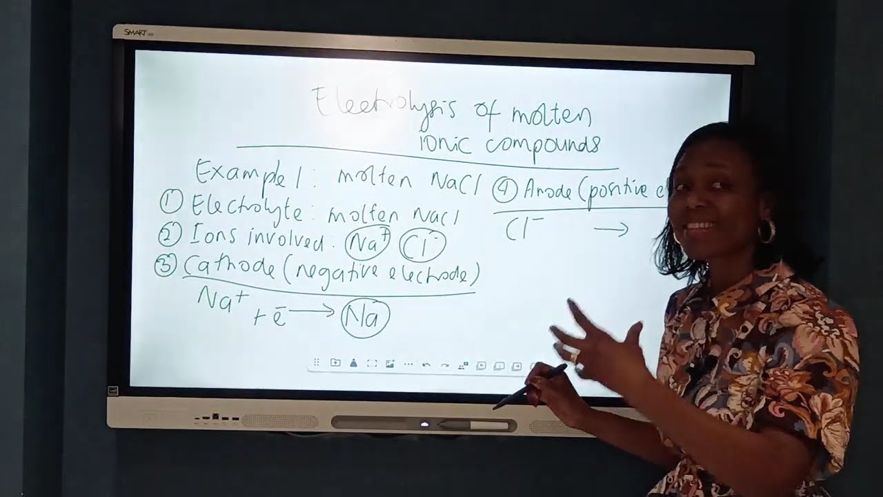 GCSE Electrolysis Part 2 Electrolysis of molten ionic compounds