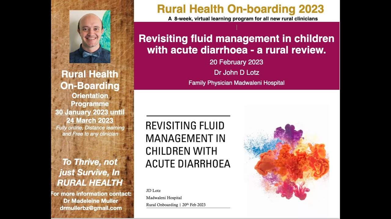 RO2023 Revisiting fluid management in children with acute diarrhoea - a rural review Dr Lotz