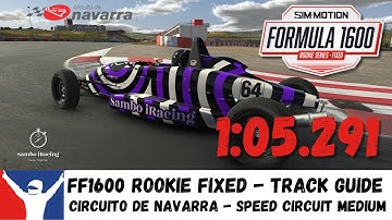 iRacing FF1600 Circuito De Navarra - Speed Circuir Medium - Track Guide - 1:05.291 Sim Racing Tips