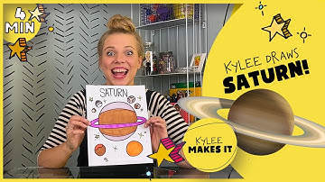 How to Draw Saturn! | Kylee Draws the Planet Saturn - Easy Drawing the Planets Videos for Kids