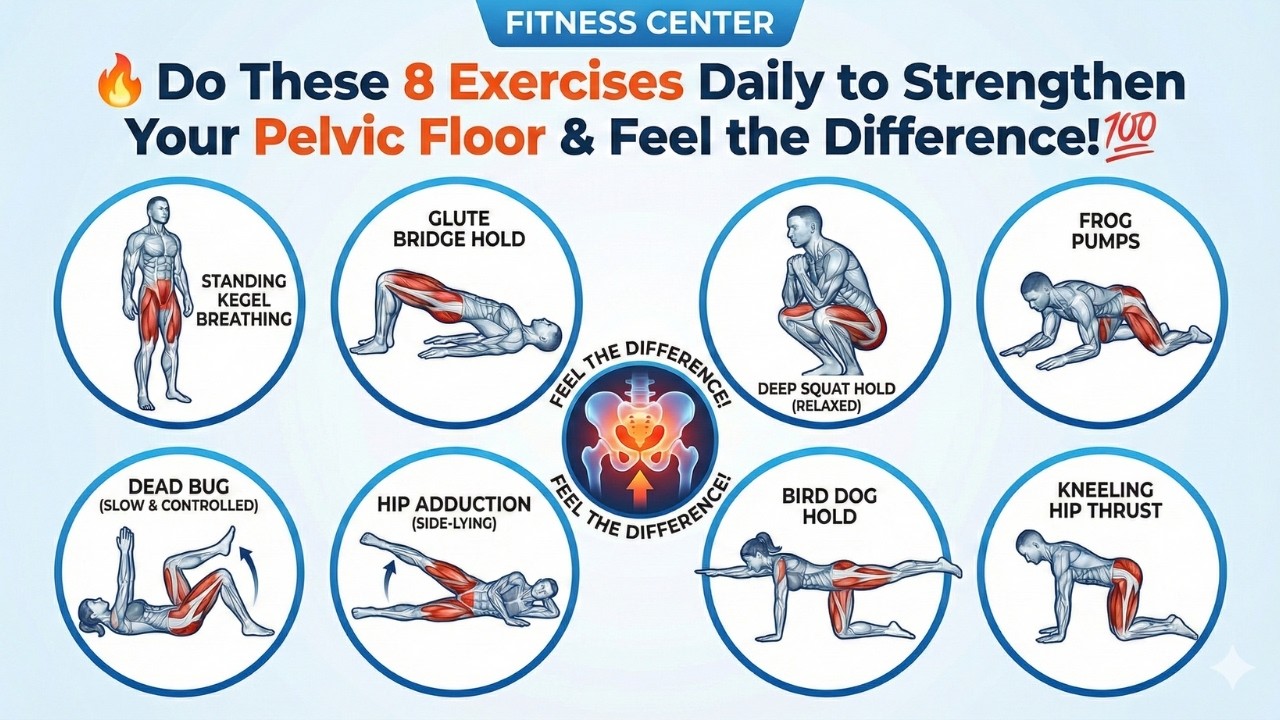 🔥 Do These 8 Exercises Daily to Strengthen Your Pelvic Floor & Feel the ...