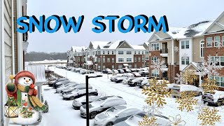 New Jersey snow 2020 snow storm time lapse day after snow Hillsborough Snow Brookhaven Loft
